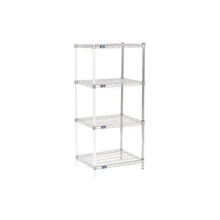 Global Equipment Nexel    Chrome Wire Shelving Add-On - 24"W x 21"D x 54"H A21245C